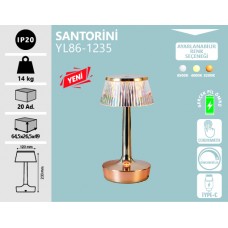 SANTORINI MASA LAMBASI ŞARJ EDİLEBİLİR- 3 RENK